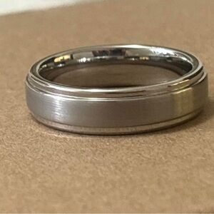 Men's tungsten carbide Wedding Band silver Triton Tc850